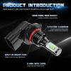 AQJ 9005 9006 LED Headlights Kit Combo Bulbs 8500K High