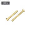 sourcing map Brass Machine Screws, M3x30mm Phillips Pan Head Fastener