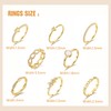 PLOMFOV 14K Gold Plate Stacking Rings Set for Women CZ