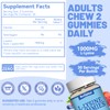 2 Pack L-Lysine 1000mg Gummies, Chewable Lysine Supplement for Adults,