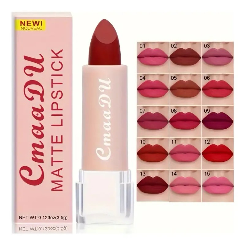 Cmaadu 6 Labiales Mate Hidratantes, Fácil De Aplicar.