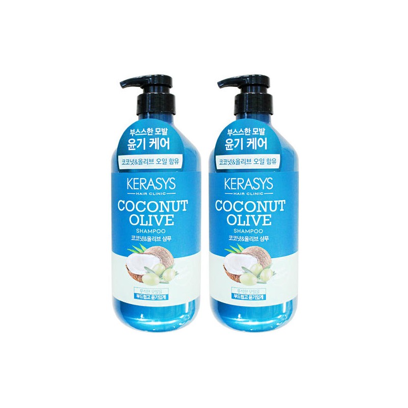 Aekyung 애경 케라시스 리얼네이쳐 코코넛 올리브 샴푸 800ml 2개 Aekyung