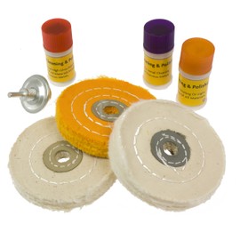 Toolzone 7pc Cleaning And Polishing Set (Wheels And Compounds)