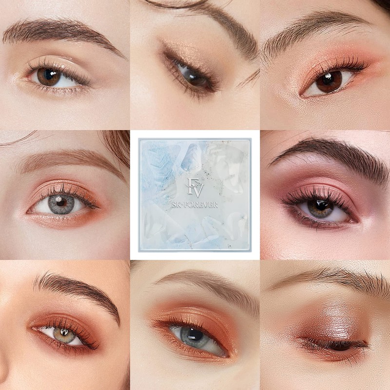 FV Eyeshadow Palette, Ultra-Blendable, Velvet Texture, 9 Rich Colours with