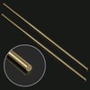 Glarks 2Pcs 5mm x 356mm Brass Straight Solid Round Rod