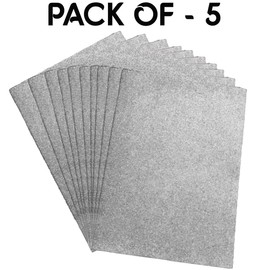 A4 Glitter Card Stock Silver Craft Foam Sheets Board Shiny Sparkle Easy Cut Craft Foam Pads Card Making Supplies Embellishments Scrapbooking 5 Pack