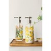 Now Designs Bees & Blooms Glass Soap Dispenser with Stainless