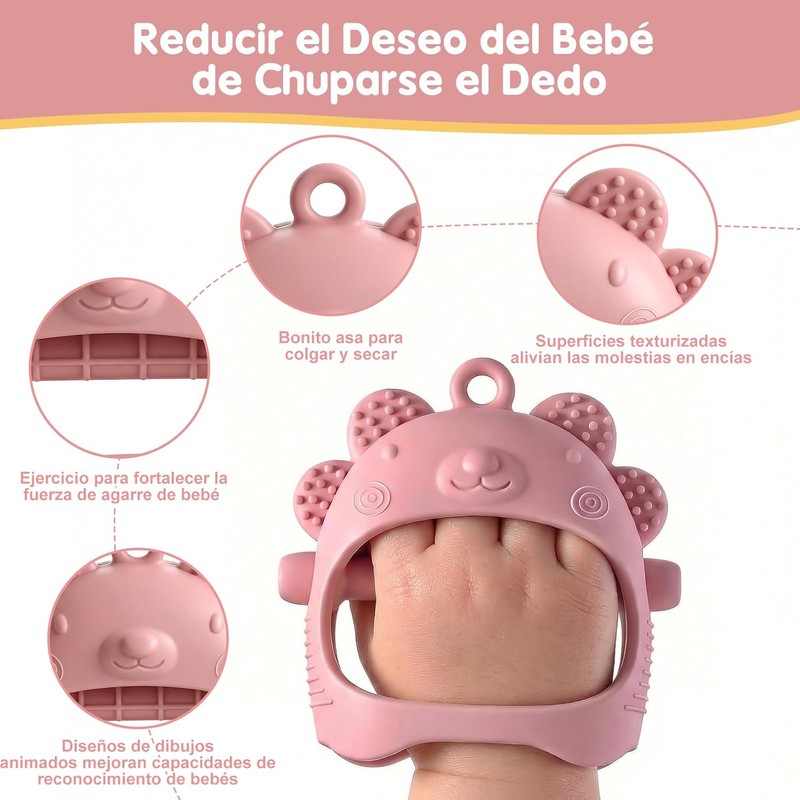 Guante de Dentición de Silicona para Bebés, Chupon para Frutas