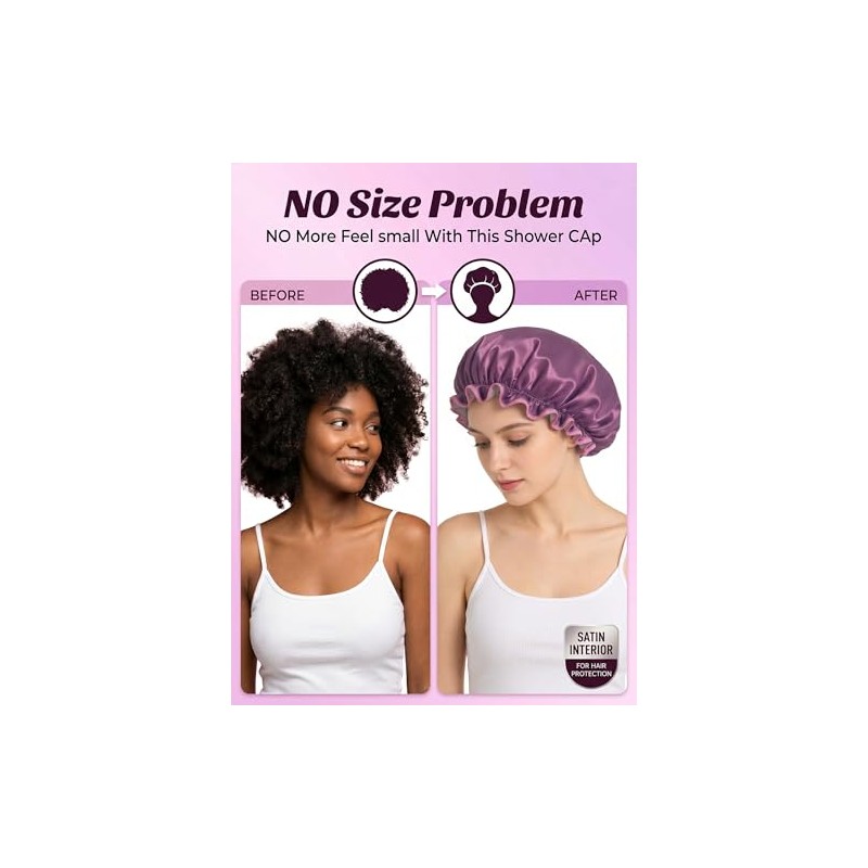 Aquior Mantenga Cabello Seco Gorros Ducha Doble Capa Protección Son