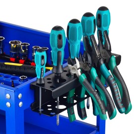 ULIBERMAGNET Magnetic Screwdriver Rack,Heavy Duty Magnetic Tool Holder,Pliers Organizer Rack for Screwdriver, Plier, Shears,Magnetic Mount Tools Rack for Garage,Tool Cart,Pegboards,Workbench