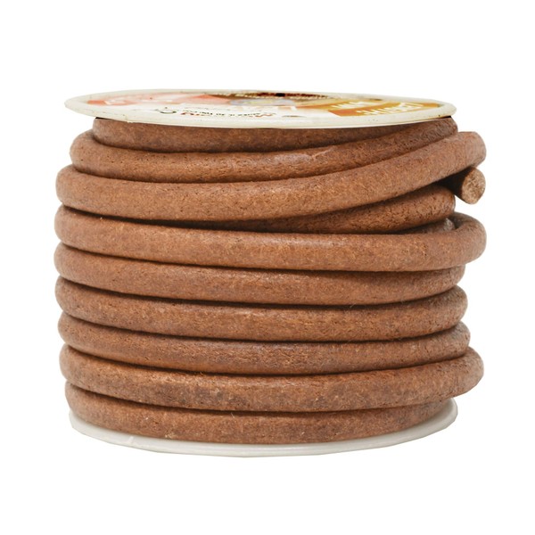 Mandala Crafts Round Cowhide Genuine Rust Leather Cord for Jewelry