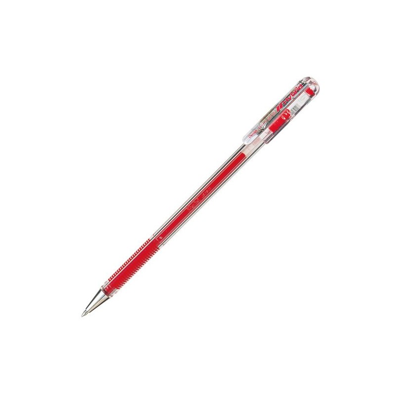 ぺんてる ゲルインキボールペン ハイブリッドEK105 0.5mm 赤軸 赤インキ EK105-GB