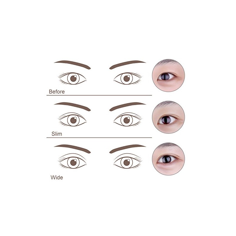 TecUnite 1200 Pieces Invisible Double Eyelid Tape Instant Lift Double
