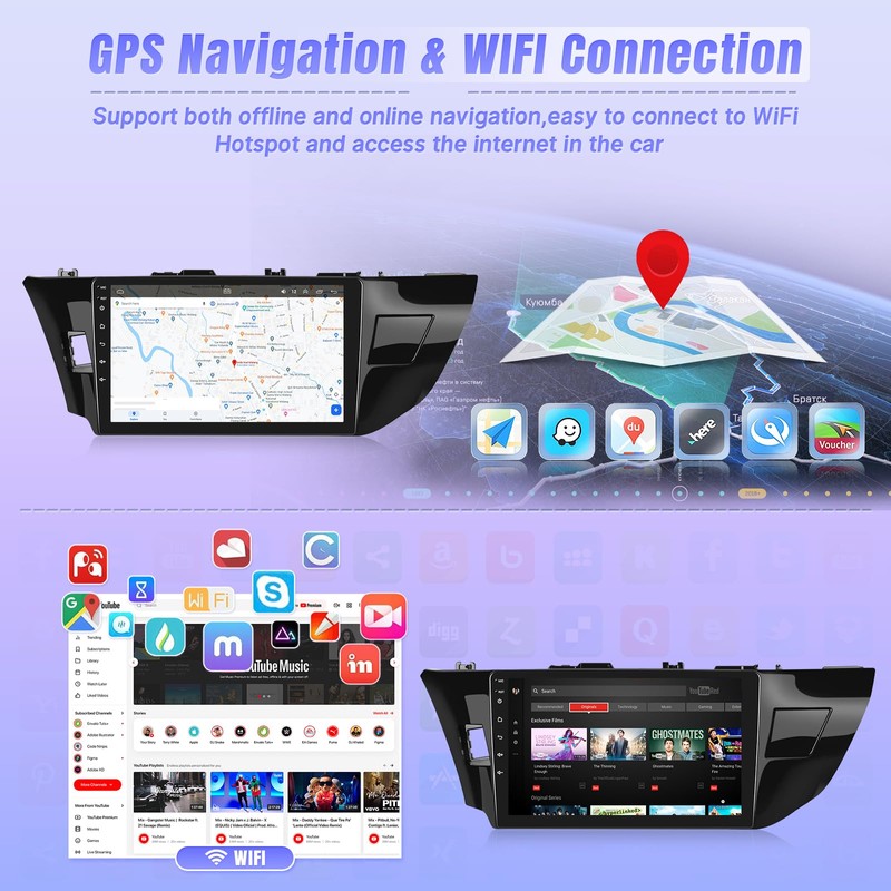 Car Play for Corolla Radio Touch Screen Stereo for Toyota