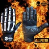 HELL PATROL BLACK_Stiffcon Genuine Leather Motorcycle Gloves Hell Patrol Black