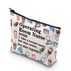 JNIAP Operating Room Nurse Makeup Bag Operating Room Nurse Gifts OR Nurse Appreciation Gifts Surgical Nurse Zipper Bag (Operating Room Nurse mb)