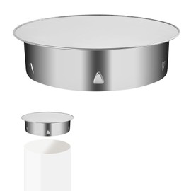 Chimney Hole Cover, Chimney Cover, Pipe Cover Cap, 188 mm Stainless Steel Chimney Pipe Cover, Chimney Cover, Wall Lining Lid for Pipes, Internal Diameter 200 mm, Depth: Approx. 54 mm