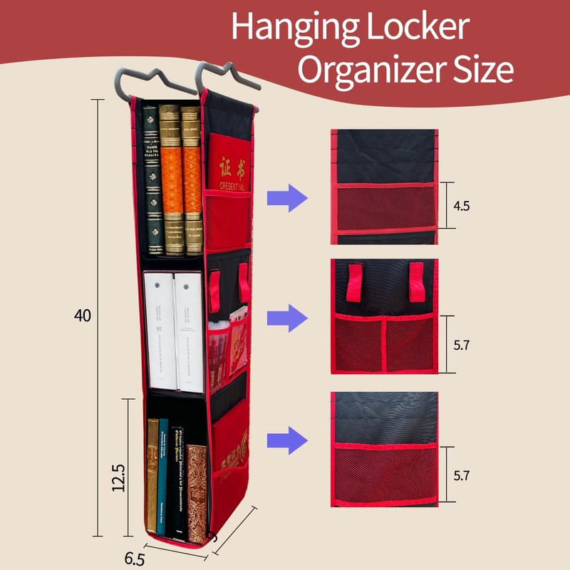 CATECASE Hanging Locker Organizer - 3 Shelf Adjustable Storage Solution