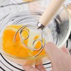Danish Dough Whisk Stainless Steel Bread Dough Hand Mixer Wooden