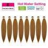 Pre Stretched Braiding Hair 30 Inch 8 Packs Honey Blonde