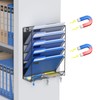 OUTWOLF Magnetic File Holder, 6-Tier Magnetic Wall Hanging File Organizer,