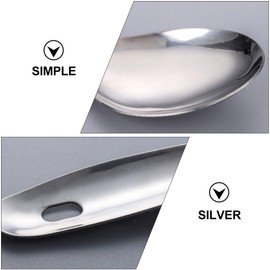 Ciieeo 4pcs Rice Paddle Spoon Stainless Steel Rice Scooper Non- Stick Food Serving Spoon Kitchen Rice Scoop Metal Cooking Utensil for Sticky Rice Maker Silver
