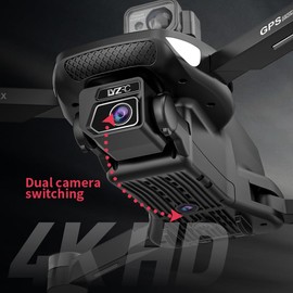 Mini Drone 2 Batteries L500 PRO MAX Drone 4K HD Dual Camera Brushless Motor 5G FPV Quadcopter 1.2km 48min Obstacle Avoidance RC Helicopter S250 Drone with Storage Bag