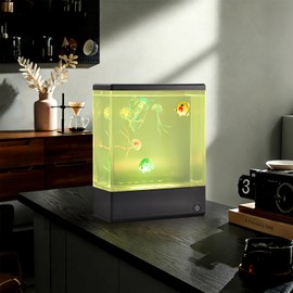 LKUA LED Jellyfish Aquarium Light - RGB Color Changing Effect, Used as a Color Changing Emotional Light for Home Decoration and Relaxation