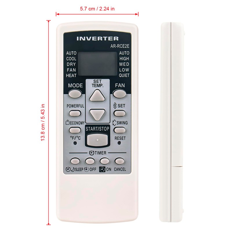 PERFASCIN ARRCE2E Remote Control Fit for Fujitsu 9332820003 AR-RCF1U ARRCF1U
