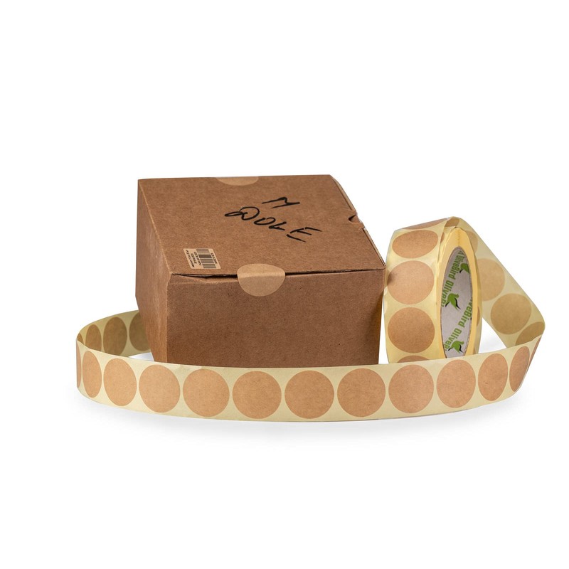 OliveBird 500 Kraft Stickers Round Labels 40 mm / 4
