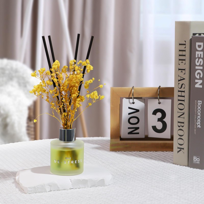 Jasmine White Tea Gardenia Bathroom Diffuser, 3.4 oz Reed Diffuser