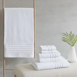 Ergode Sustainable 6PC Towel Set - Eco-Friendly, Luxurious, and Hygienic Bath Towels with SILVADUR Technology - Made in Green Certified - Machine Washable - 2 Bath, 2 Hand, 2 Wash Towels