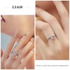 LIAN Moissanite Solitaire Engagement Ring for Women 1.0CT D Color