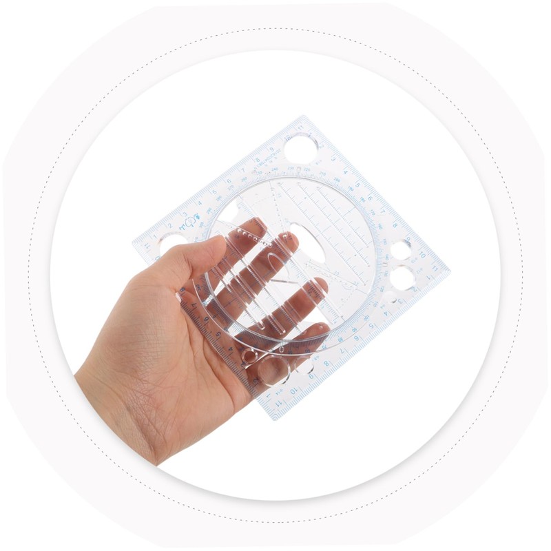 Gatuida Multi Functional Plastic Circle Stencil with Scale Markings Ergonomic