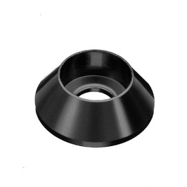 50pcs M5 Cone Cup Washers Anodized Aluminum Alloy Screw Gasket Countersunk Washers (Black)