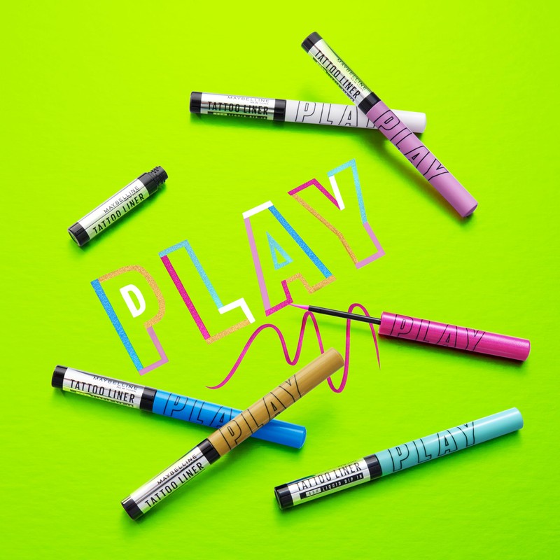 Maybelline Delineador Liquido de Colores Tattoo Liner Play, tono Drop