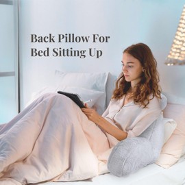 lefarfadet LE FARFADET Reading Pillow for Bed Adult Size, Back Rest Pillow with Arms, Pockets and Washable Cover,