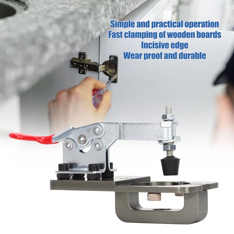 Hinge Boring Jig Set Cabinet 35mm Hole Opener Aluminum Alloy