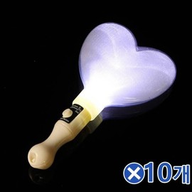 Home Party Decor Luminous Heart Wand Silver x 10 Event Supplies Party Props