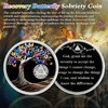 Delicate 8 Year Sobriety Coin - Recovery Butterfly Tree of