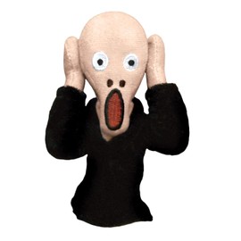 The Unemployed Philosophers Guild Edvard Munch's The Scream Magnetic Personality - Plush Finger Puppet and Refrigerator Magnet, Approx 4" Tall