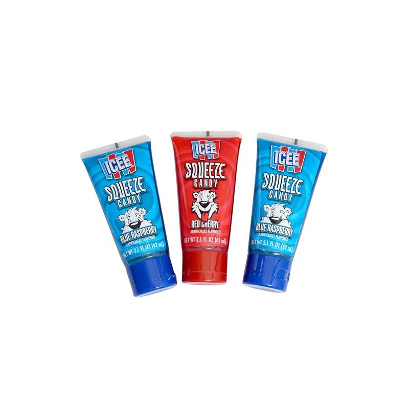 Ice Squeeze Liquid Candy Tubes, 2.1 Ounce (Pack of 3),