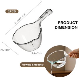 2-Pack Plastic Water Ladle, Bath Dipper, Shower Scoop, Water Bath Scoop, Bathroom Water Scoop Cup – Essential Home Item