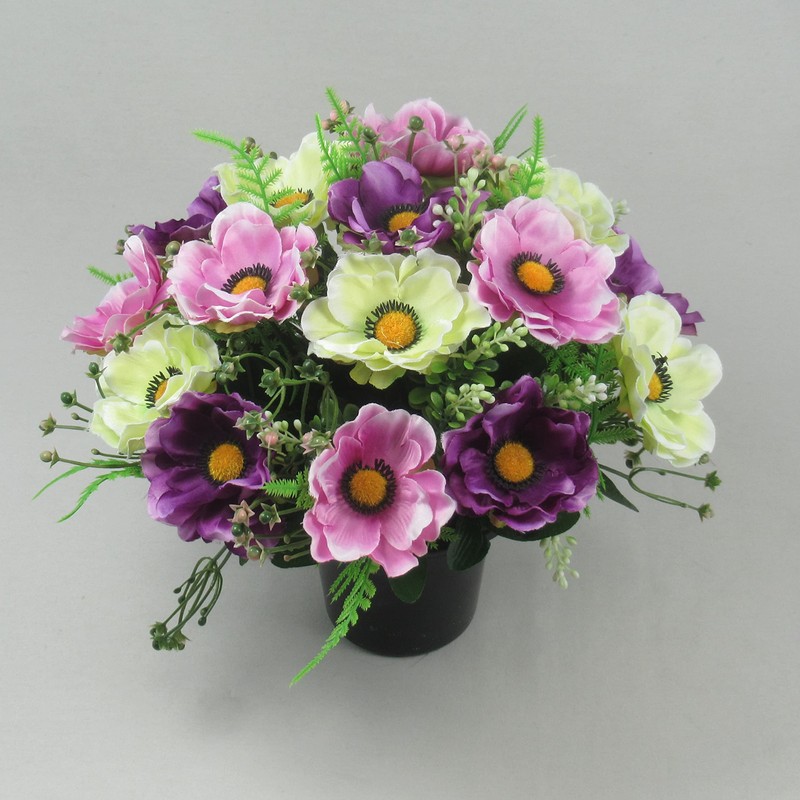 Just Because Flowers Artificial Grave Flower Arrangement with Pink and