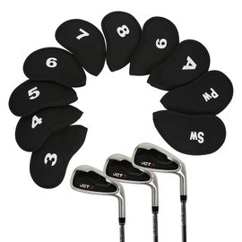 LUYING Iron Covers Golf Iron Covers Headcovers Golf Head Covers for Irons Neoprene Material Golf Iron Headcovers Colorful Counted Iron Headcovers (Pack of 10)