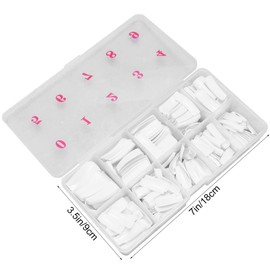 Healvian Set of 500 Nail Tips White False Nails Nail Art Stickers for Diy Manicure Parties and Special Occasions