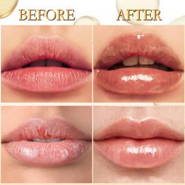 Boobeen Lippen-Plumping-Öl, feuchtigkeitsspendendes, glänzendes Lippenöl, verbessert die Elastizität und pflegt die Lippen, transparent und farblos