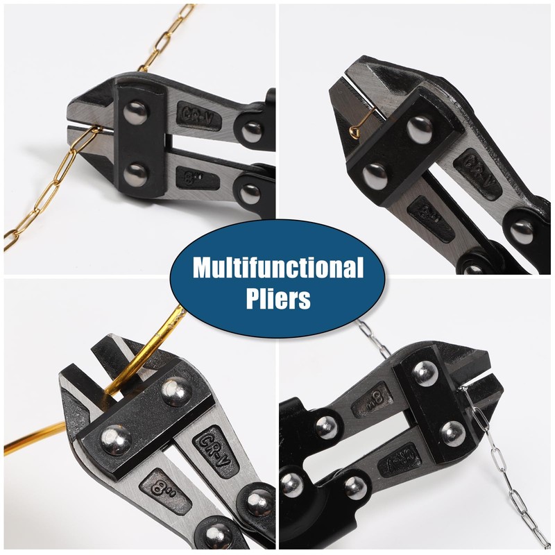 8-inch Jewelry Making Chains Cutter with Bi-Material Ergonomic Handle Grip,