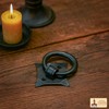 Mystic Colonial Cast Iron Colonial Ring Pull Handle, Black, Set