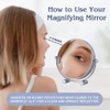 Small 15X Magnifying Tabletop Mirror for Makeup - Double Sided